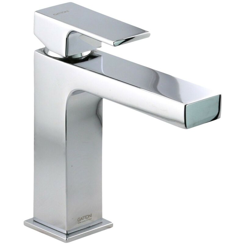 

Mezclador de lavabo modelo cuadrado Gattoni Kubik 2582/25C0 | Cromo - Sin Desagüe