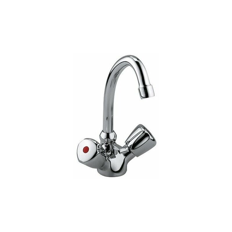 

Mezclador de lavabo STANDARD DN 15 Mango de plástico Terralux, grifo de desagüe cromado KLUDI