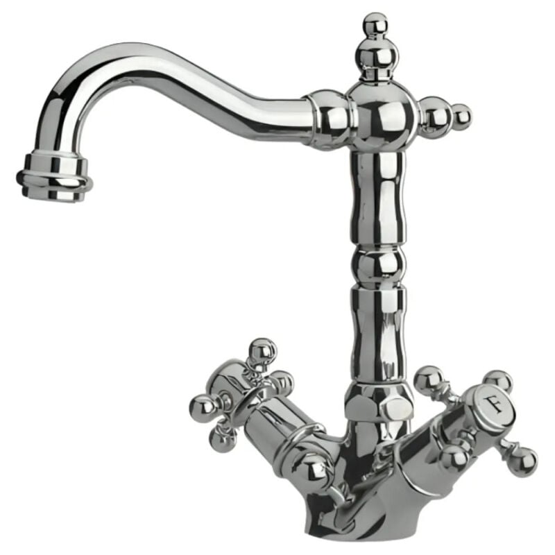 

Mezclador de lavabo TIFFANY con caño giratorio de estilo cromado