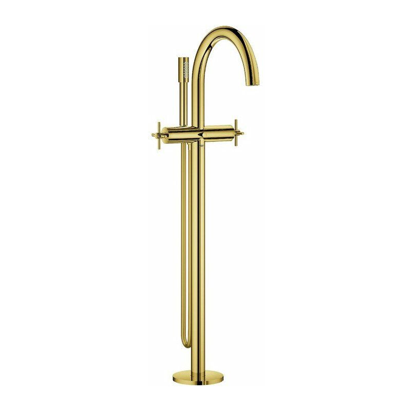 

Grohe - Mezclador de pared para baño Atrio 25044 FMS manija en cruz de suelo. Oro brillante