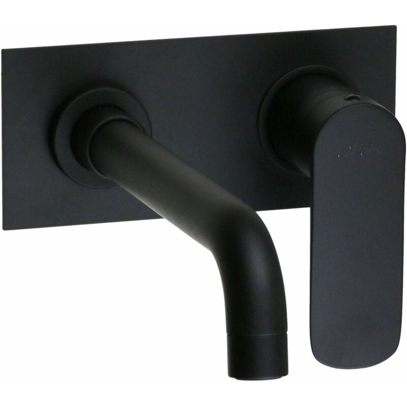 

Mezclador de lavabo de pared con placa 180x80 mm Paini Nove 09CR208P-09YO208TCP | Negro mate