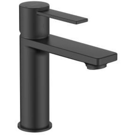 MEZCLADOR LAVABO TARGA DE CUERPO LISO CON AIREADOR NEGRO MATE