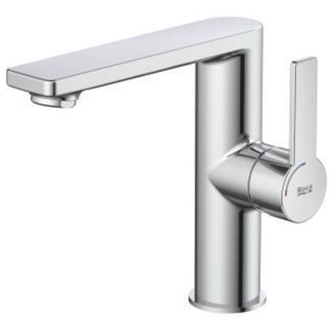 MEZCLADOR LAVABO TARGA DE CUERPO LISO CON AIREADOR Y MANETA LATERAL CROMO
