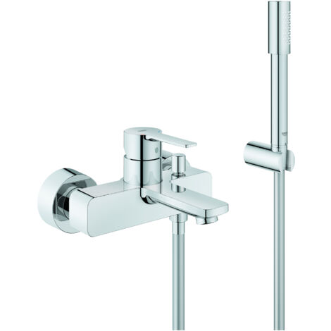 Mezclador lineal monomando para bañera Grohe, de pared, con kit