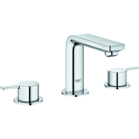 Mezclador lineal para lavabo de 3 agujeros Grohe, con juego de desagüe - 20304001