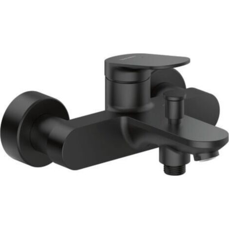Mezclador mecánico de baño-ducha DURAVIT Wave negro mate