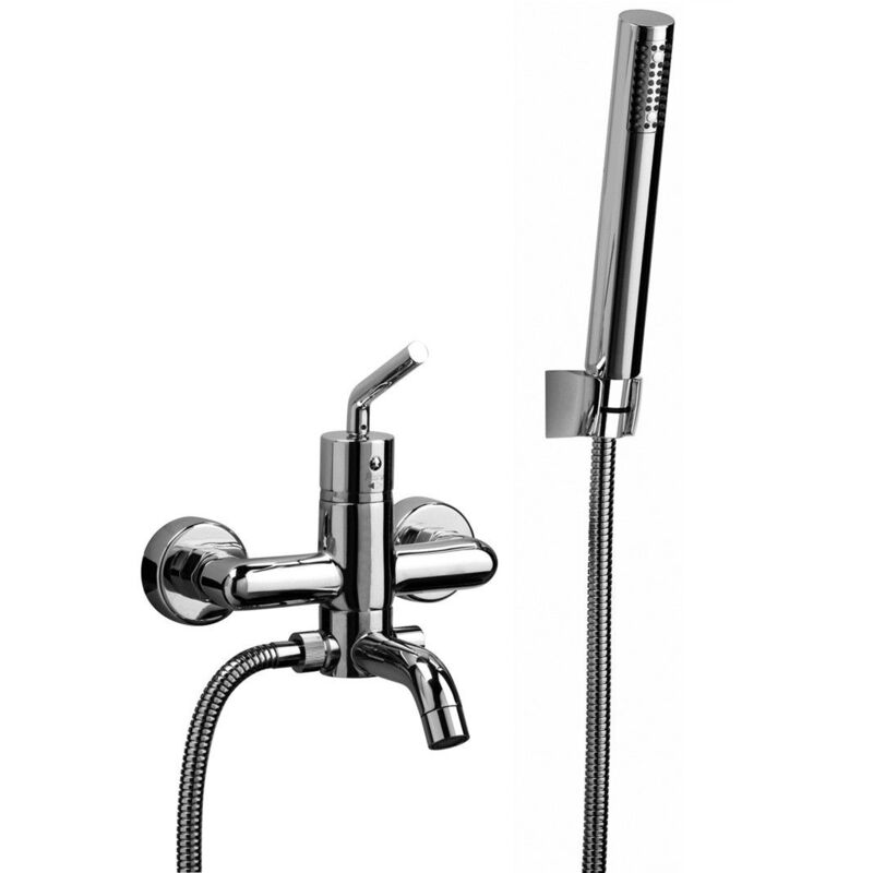

Mezclador de baño externo con set de ducha fijo Paini Pixel New 81CR100NEW | Cromo - Con set de ducha
