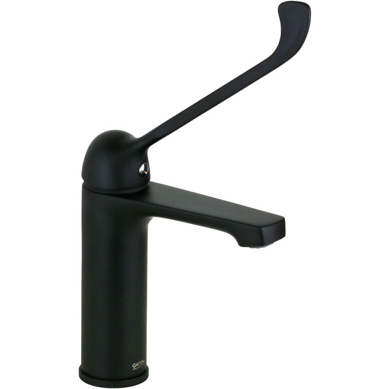 

Mezclador monomando con palanca clínica en negro mate Gattoni 5004650NO.LC | Negro mate