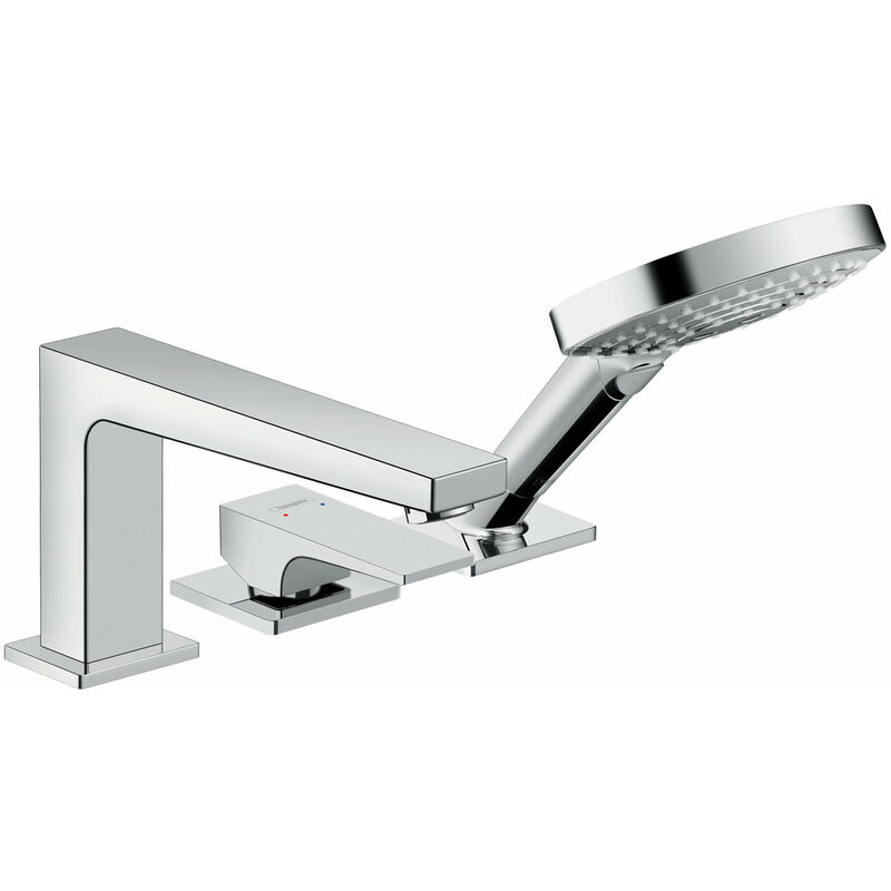 

Hansgrohe - Mezclador monomando de 3 agujeros Metropol para bañera de 3 agujeros, mango de palanca, proyección 196mm - 32550000