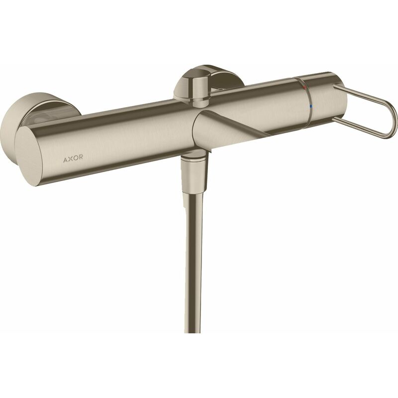 

Hansgrohe - Mezclador monomando de bañera AXOR Uno para montaje en superficie, mango, proyección 203mm, color: Níquel Cepillado - 38421820