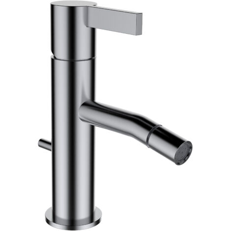 Mezclador monomando de bidé KARTELL con válvula de desagüe de acero inoxidable LAUFEN PVD