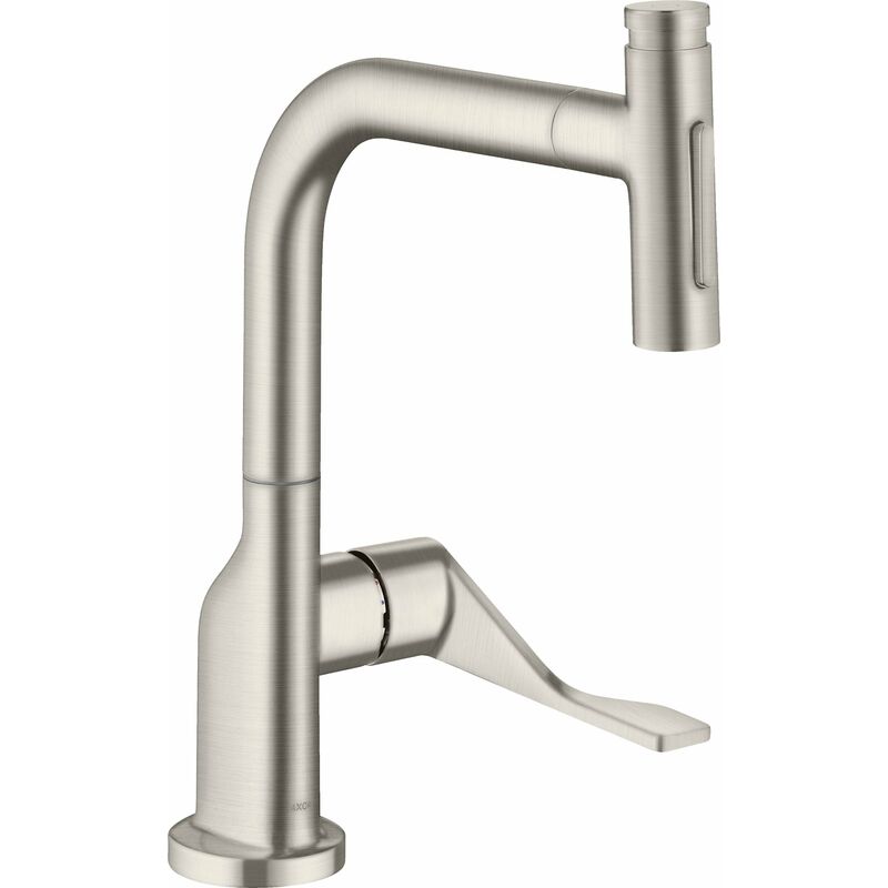 

Mezclador monomando de cocina Hansgrohe Axor Citterio DN15 Select 230 2jet con pulverizador extraíble, color: aspecto de acero inoxidable - 39862800