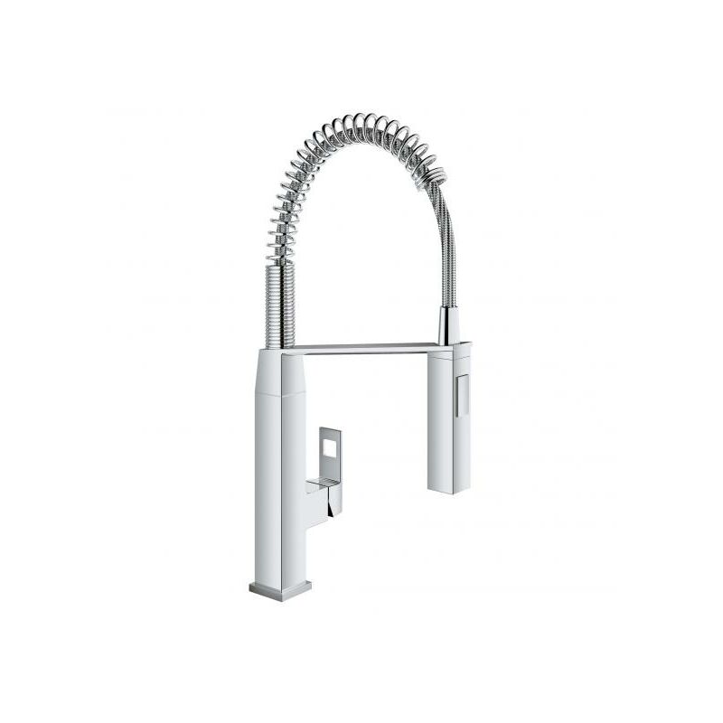 

Mezclador monomando de fregadero Eurocube con pulverizador profesional extraíble, color: cromado - 31395000 - Grohe