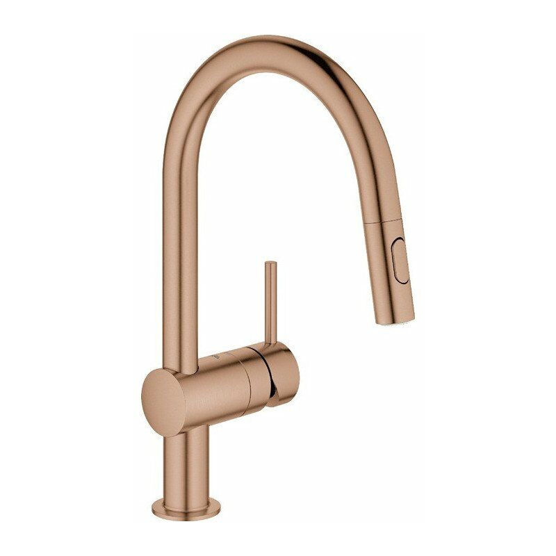 

Mezclador monomando de lavabo Minta 32321 C-outlet Enjuague de ducha oro rosa brillante geb.