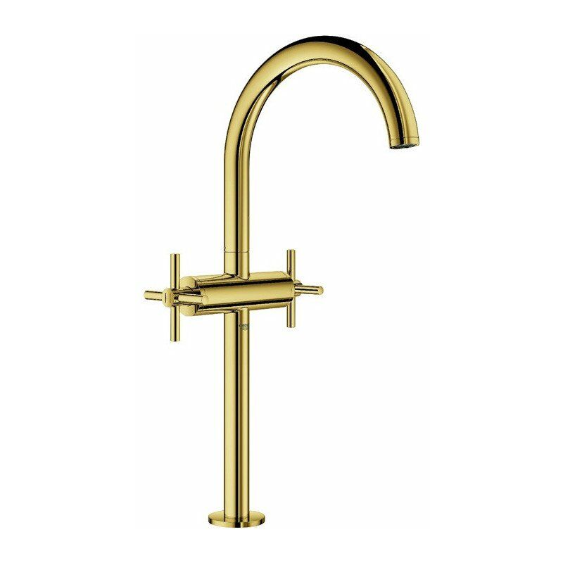 

Grohe - Mezclador monomando de lavabo Atrio 21044 XL-Size Kreuzgriff oro brillante