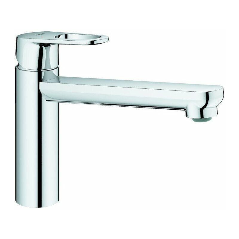 

Mezclador monomando de lavabo BAUFLOW DN 15 1L-Mont. salida de cromo medio alto