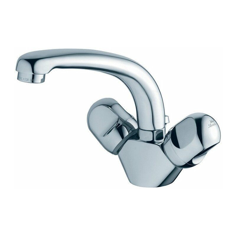 

Mezclador monomando de lavabo con caño fundido ALPHA, vaciador cromado con pulsador, IDEAL STANDARD