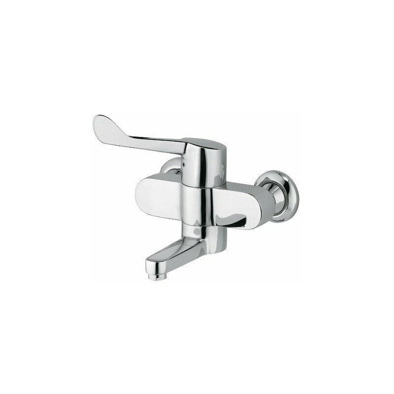

Mezclador monomando de lavabo MEDI-CARE DN 15 saliente 185 mm, conexiones S con cerradura cromo KLUDI