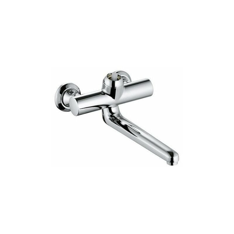 

Mezclador monomando de pared PROVITA DN 15 saliente 325 mm, conexiones en S con cerradura cromo KLUDI
