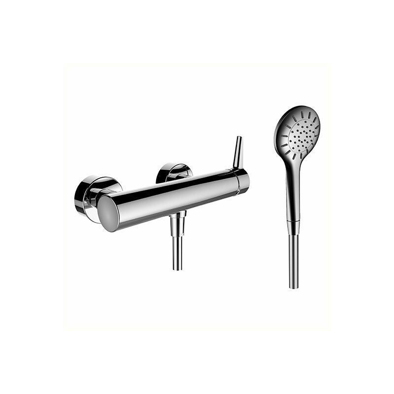 

Mezclador monomando para ducha Val, distancia de conexión 153 mm, con accesorios, cromado - H3313870041311 - Laufen