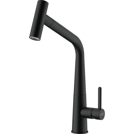 Mezclador para fregadero de cocina ducha ajustable negro mate Franke Icon 115.0625.190  Cromo