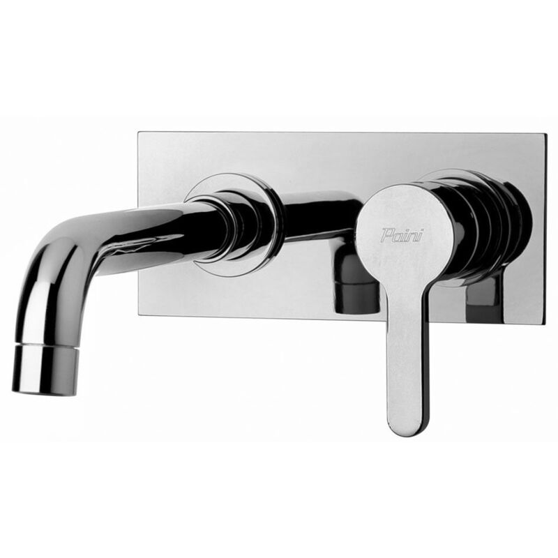

Paini Rubinetteria - Mezclador de lavabo de pared con placa de 180x80 mm Paini Arena 92CR208P | Cromo
