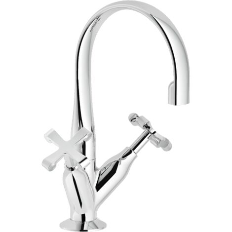 Mezclador para lavabo con caño giratorio Nobili Carlos Primero CP218/1 | Cromo - Desagüe automático 1'1/4