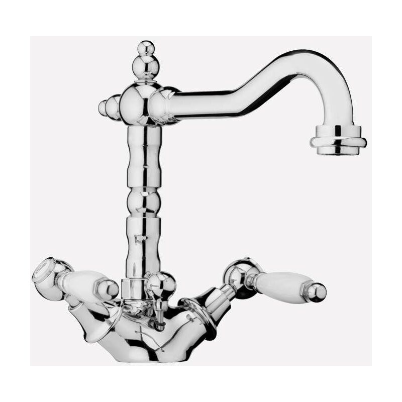 

Webert Rubinetteria - Mezclador de lavabo de estilo retro Webert Dorian DO700301 | Cromo