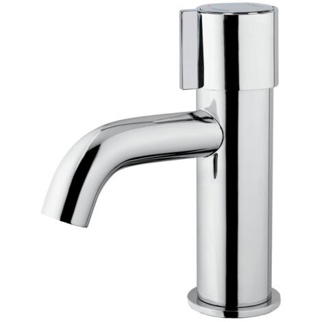 Mezclador temporizado de lavabo serie MINIMAL con mando antibloqueo por pulsador - Idral