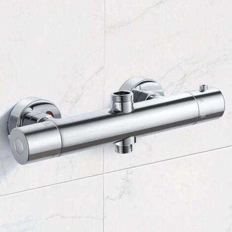 Mezclador termostático de columna, grifo de ducha de latón, alto G3/4 BSP + bajo G1/2" BSP