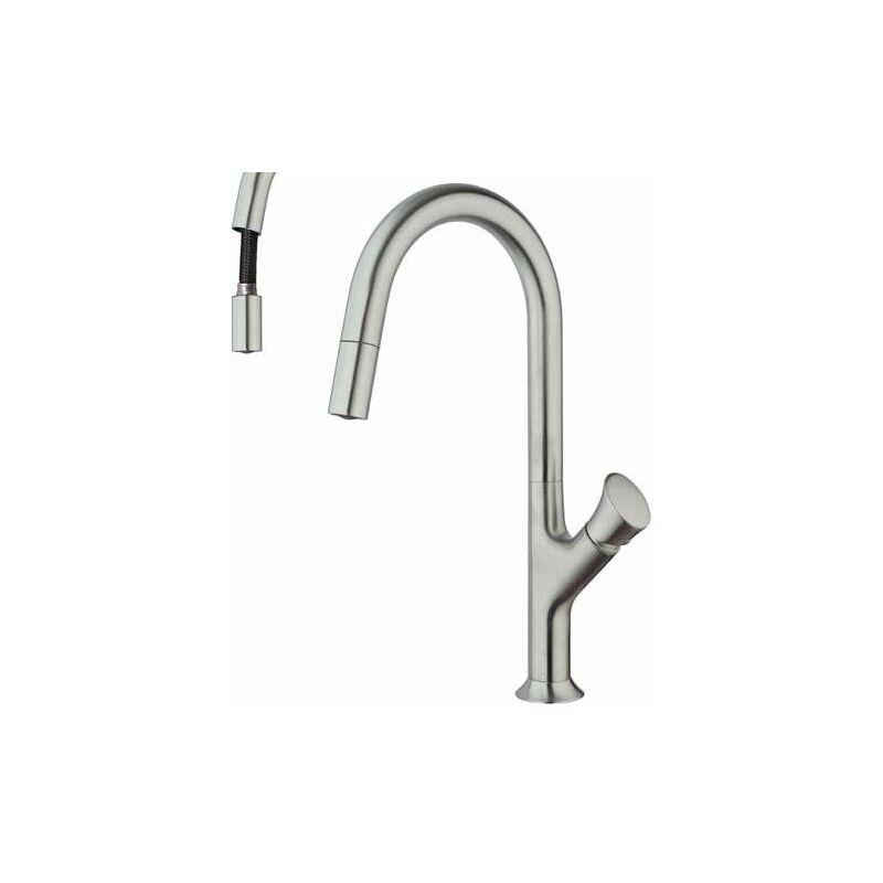 

Mezclador trópico con spray extraíble, PVD de acero inoxidable gris