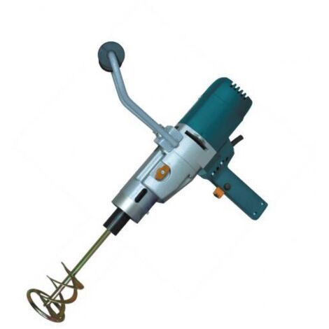 Mezcladora eléctrica Rebir EM2-1500K-2 2000W, herramienta profesional, ideal para mezclar mortero y materiales densos, 2 velocidades, motor potente, diseño robusto y ergonómico.
