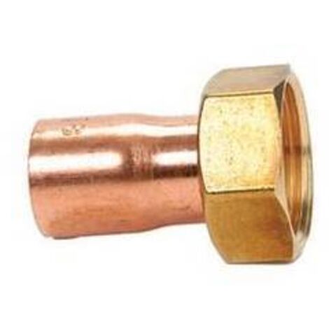 MEZZO BOCCHETTONE RAME FF CON DADO GIREVOLE 1/2 x 12 IBP