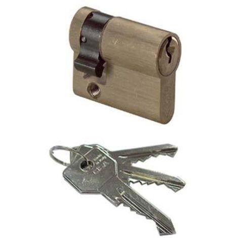 MEZZO CILINDRO SAGOMATO 0G304 HAND CISA - OTTONE CHIAVI 3 CAMMA DIN MM 50 40+10- 1 pezzi
