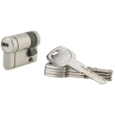 Mezzo cilindro Trafic 12 30X10mm, nichel, antiperforazione, antirottura, 5 chiavi piatte reversibili- THIRARD