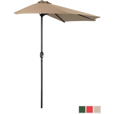 Mezzo ombrellone Ombrellone da giardino 270 x 135 cm pentagonale