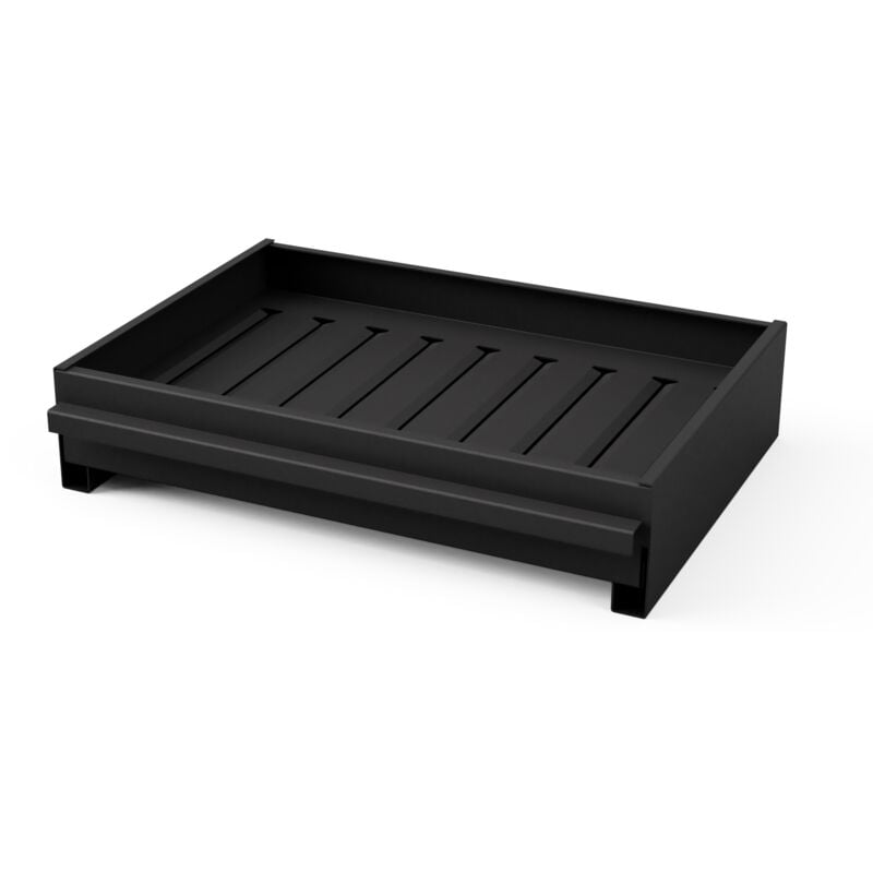 Tuozi - mf - Brasero pour Brûler du Bois ou du Charbon avec Tiroir Ramasse-Cendres - Metal Rack 72x50x11 cm