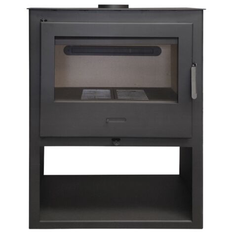 MF - Estufa de Leña Seren de 13,4 kW en Acero con Hogar Panorámico, Cámara de Vermiculita y Cristal Cerámico Limpio – Alta Eficiencia y Bajas Emisiones