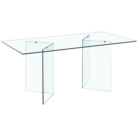 MAESTRO FERRETERO MF - Mesa de Comedor Modelo MISTICA - Fabricada Íntegramente en Cristal 150 x 90 cms -