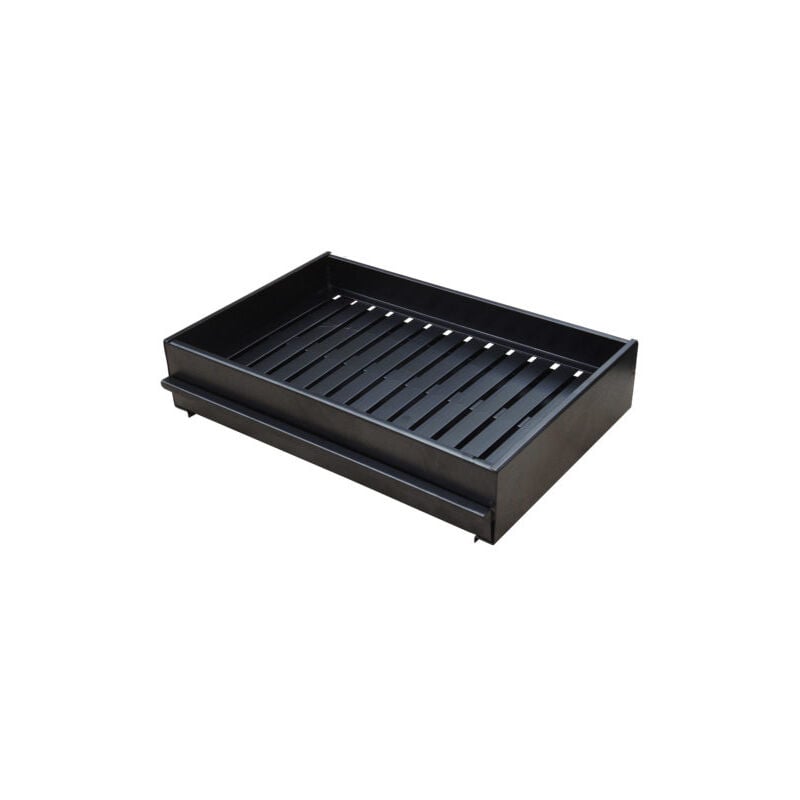 Movelar - mf - Support Métallique avec Tiroir Ramasse-Cendres pour Barbecues - Metal Rack en Acier 48x35x11 cm, Idéal pour Bois et Charbon