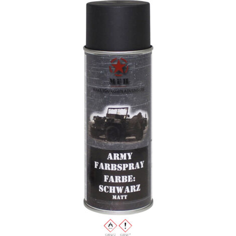 MFH - Military & Adventure 40341 Farbspray Army schwarz matt RAL 9021 400 ml Schwarz (matt) 1 St. (B