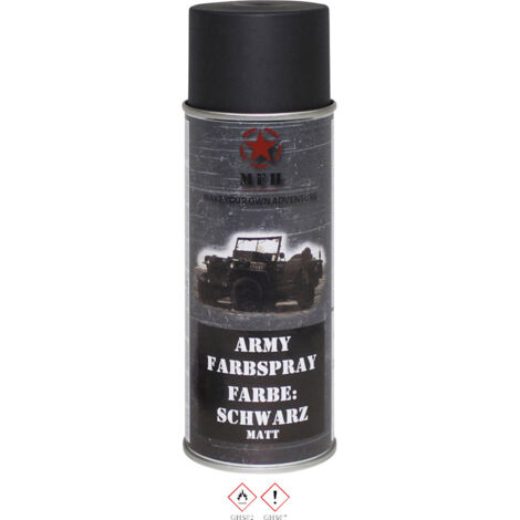 MFH - Military & Adventure 40341 Farbspray Army schwarz matt RAL 9021 400 ml Schwarz (matt) 1 St. (B