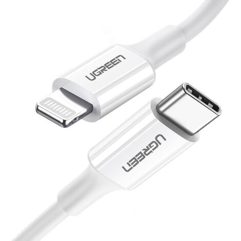 MFi USB-C - iPhone Lightning Kabel 20W 3A 0,25m - Weiß