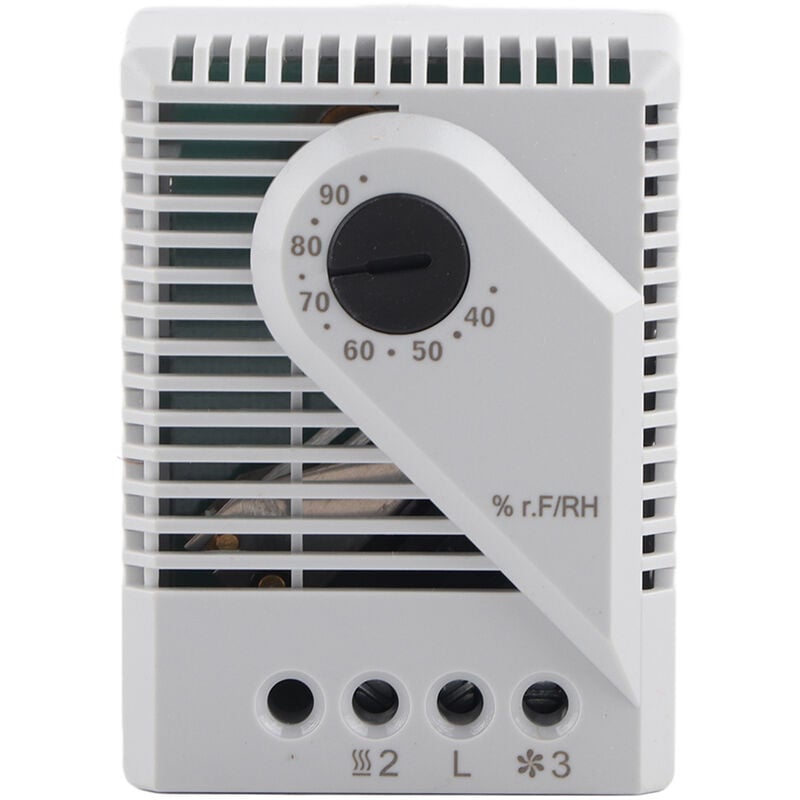 MFR012 Régulateur D'humidité, Contrôleur D'humidité Mécanique, Hygrostat pour Déshumidificateur Humidificateur Reptiles Serre Ventilateur