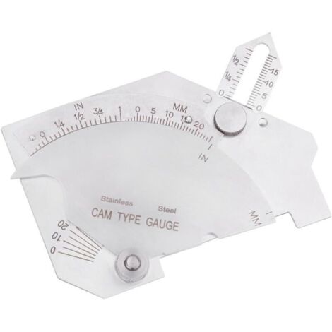 MG-8 Bridge Cam Gauge, Stainless Steel Welding Gauge, Welded Surface Joint Inspection Tool, Metric and Inch System, Throat Gauge