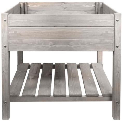 mgc24 Hochbeet Massiv XL 79x79x78cm Kiefernholz anthrazit