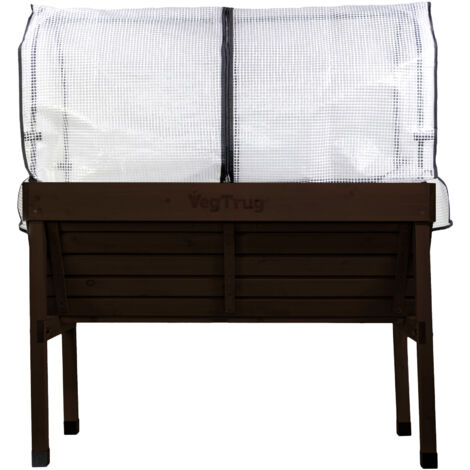 mgc24 Hochbeet VegTrug Klassik mit Haube 117x76x134cm braun
