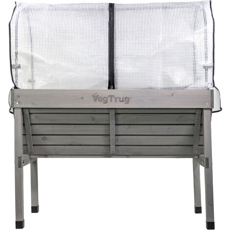 mgc24 Hochbeet VegTrug Klassik mit Haube 117x76x134cm grau