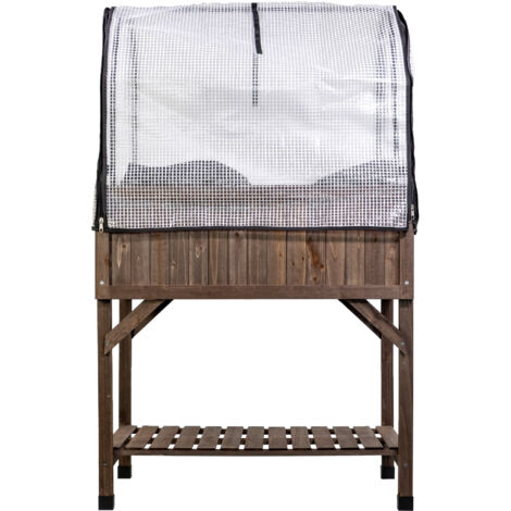 mgc24 Hochbeet VegTrug mit Haube 78x58x129cm braun