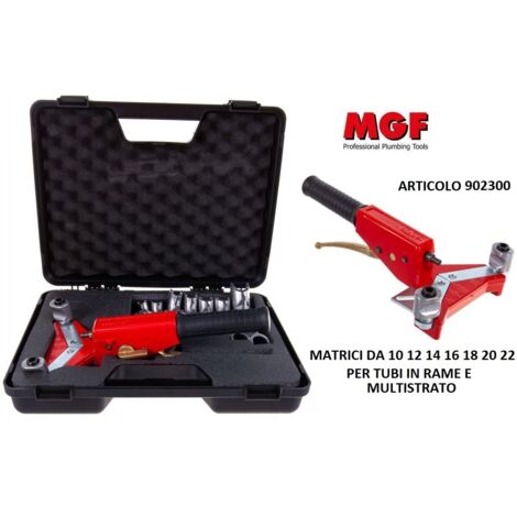 MGF PIEGATUBI CURVATUBI MANUALE PER RAME E MULTISTRATO DA 10 A 22 MOD 902300